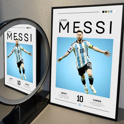 Lionel Messi - Poster of his World Cup victory moment