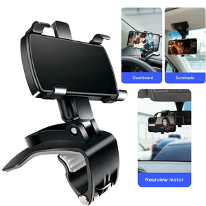 Car Dashboard Support 360 Degree Rotating Multi-Function Phone Holder
