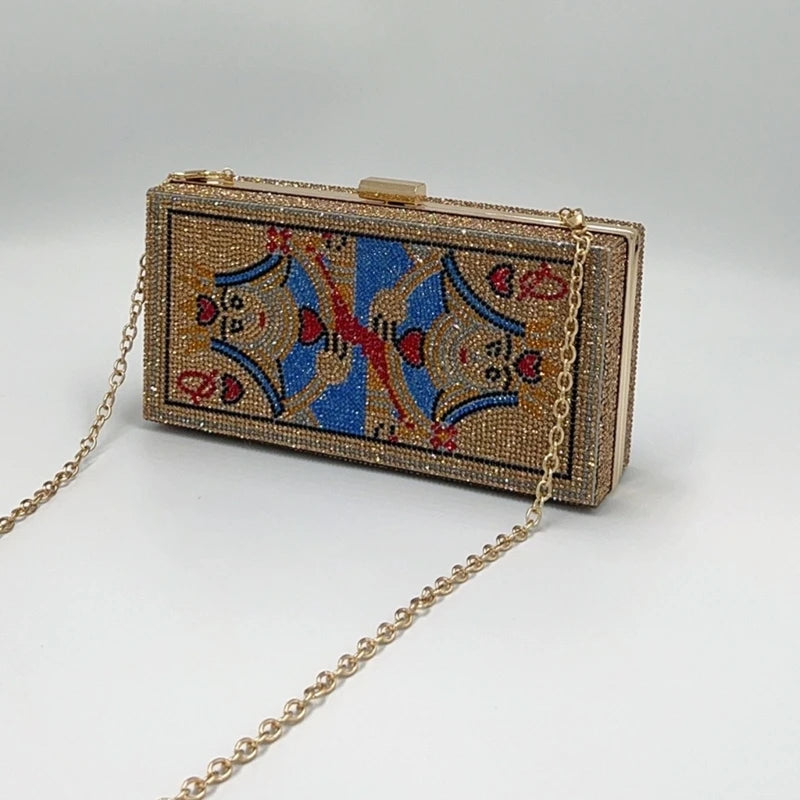 Queen of Hearts Card Clutch Novelty Purse