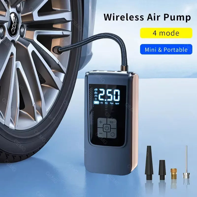 Car Air Pump Portable Air Compressor Electric Tire Inflator with LCD Digital Display for Car Motorcycles Bicycle Ball