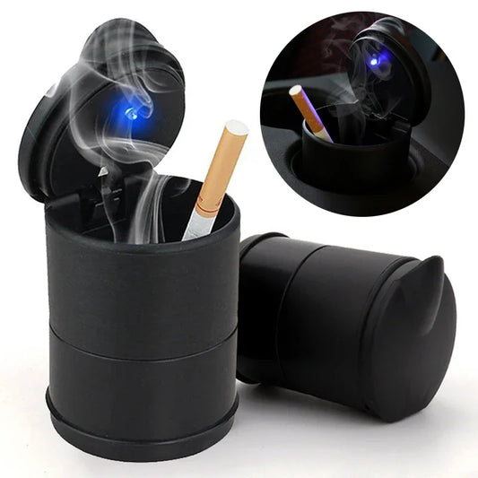 Portable LED Car Ashtray - Universal Cigarette Holder & Interior Accessory