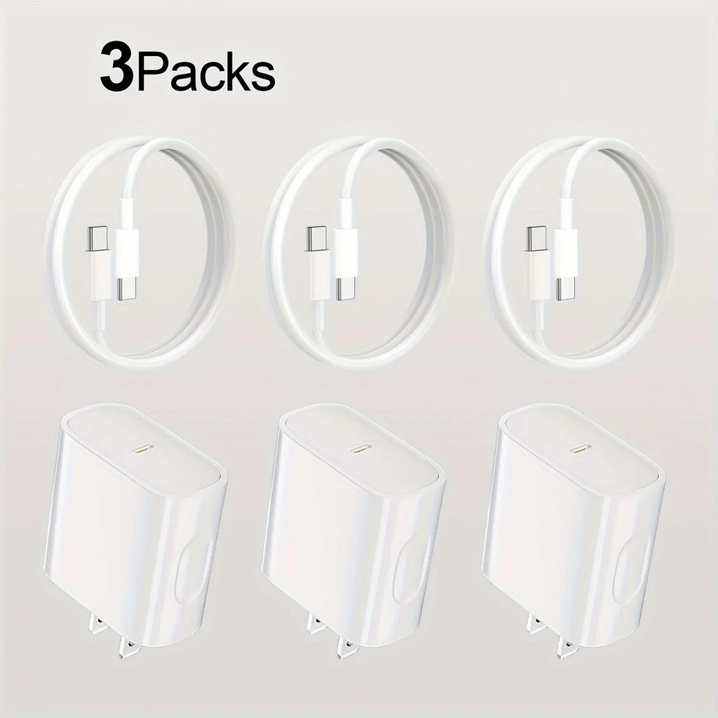 3x 20W USB-C Fast Charger
