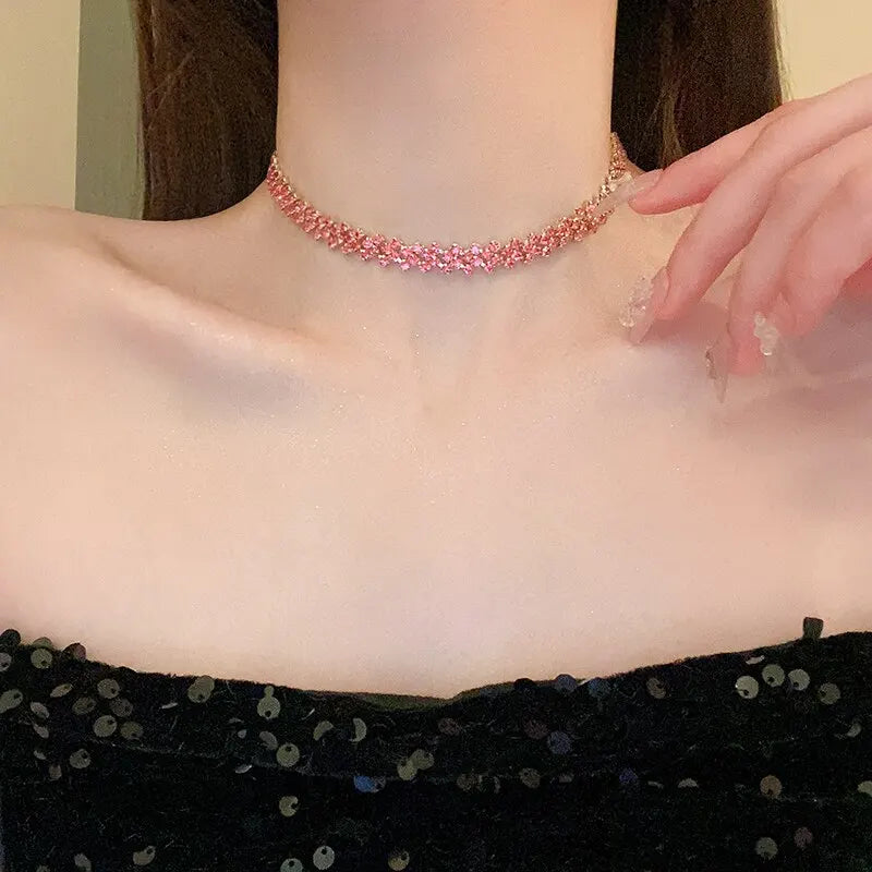 Rhinestone Choker Necklace for Women – Personalized Wedding & Party Jewelry