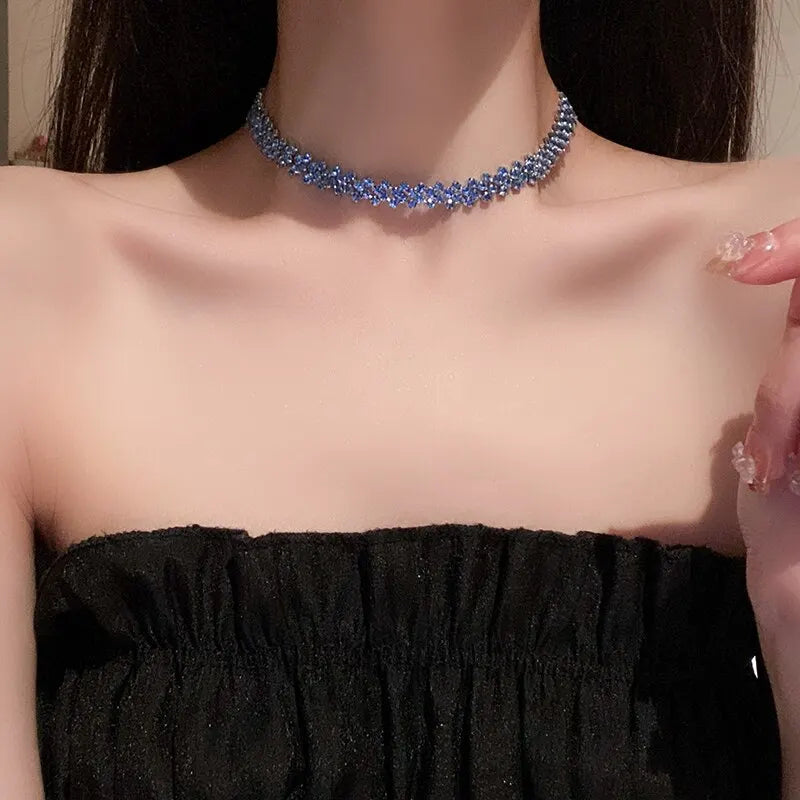 Rhinestone Choker Necklace for Women – Personalized Wedding & Party Jewelry
