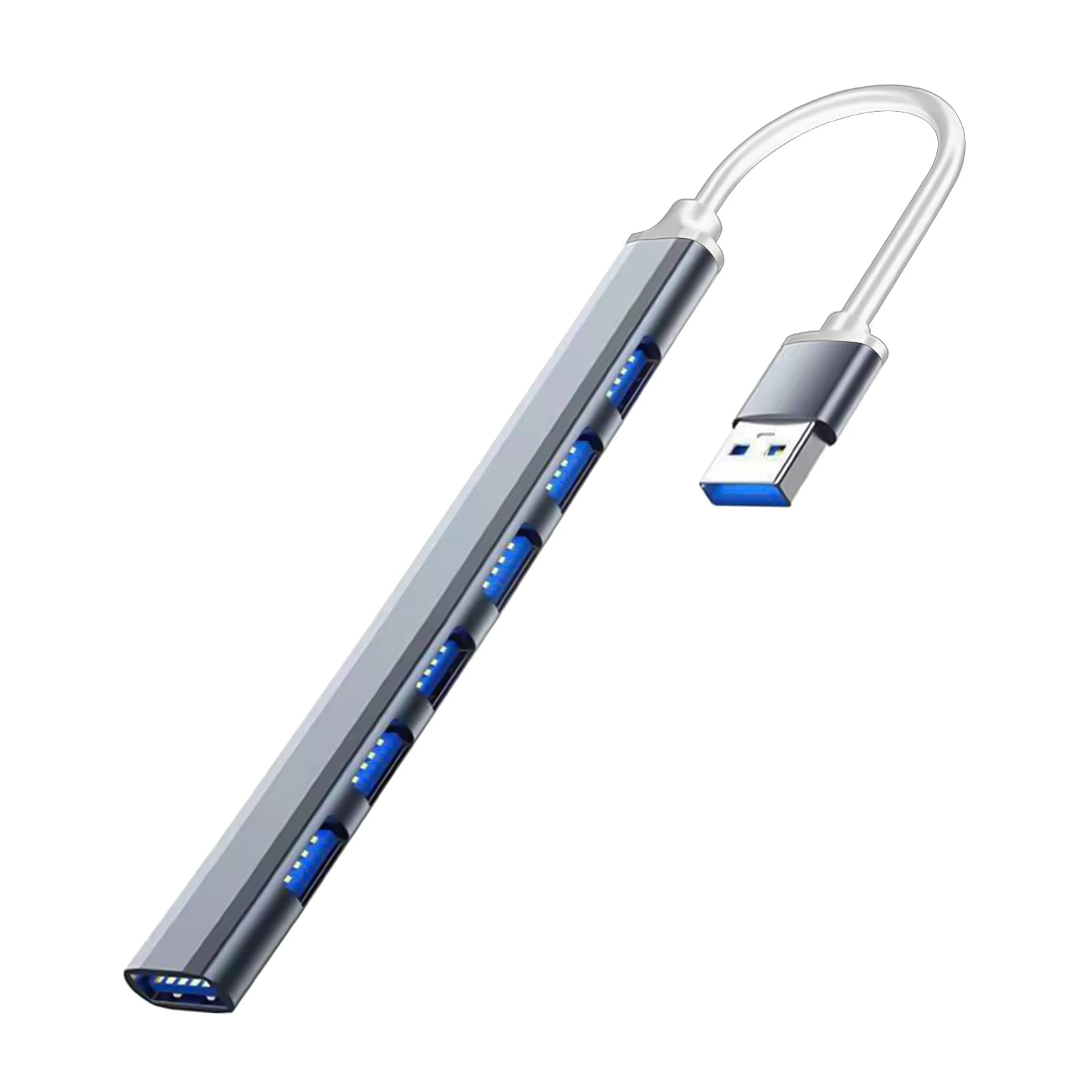 USB 3.0/2.0/Type C HUB Multiport High-Speed Splitter with 7 Ports (5Gbps) for PC.