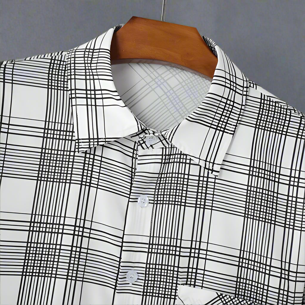 INCERUN Plaid Men's LS Shirt