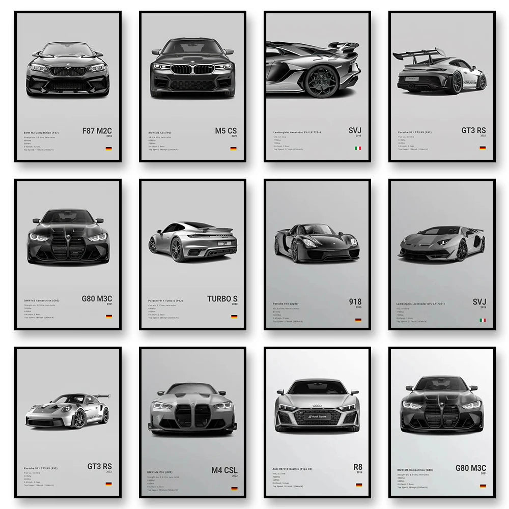 Cars Wall Art Print Poster (Unframed)