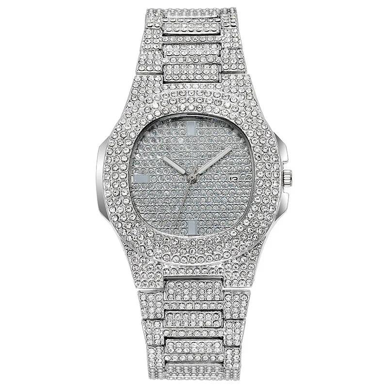 Luxury Casual Men's Watch with Big Silver Quartz Dial - Classic Design