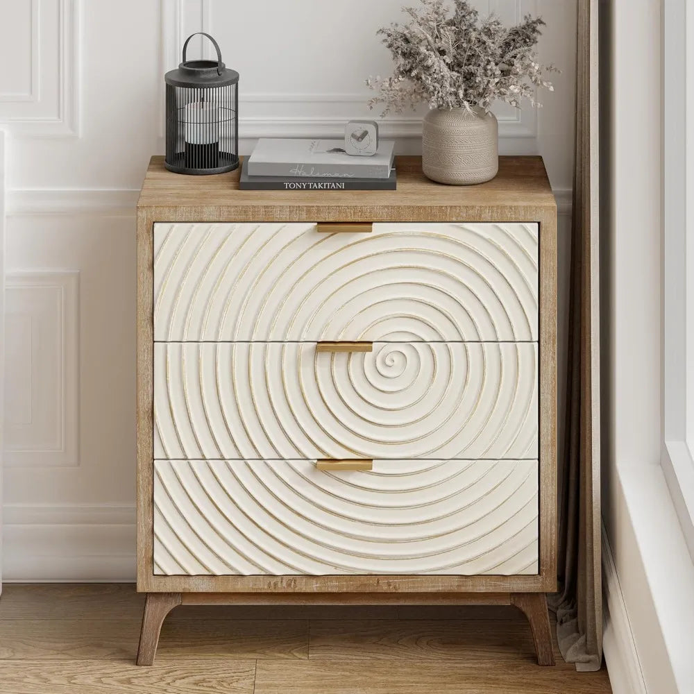 Wood Ring 3-Drawer Farmhouse