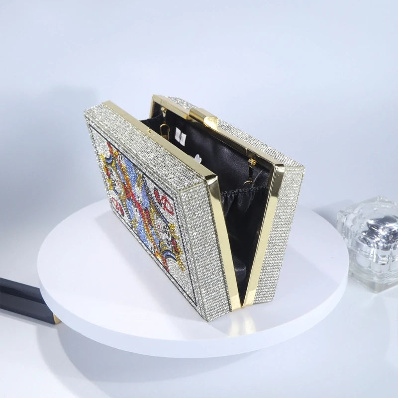 Queen of Hearts Card Clutch Novelty Purse