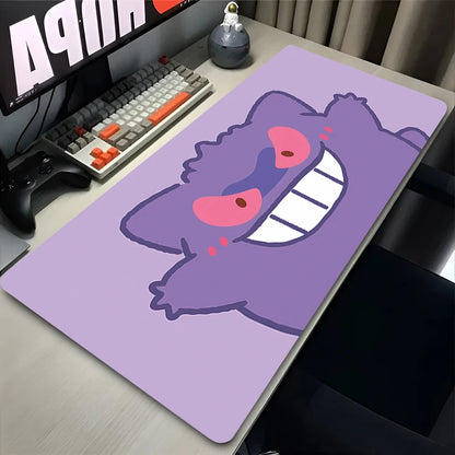 Purple Gengar Anime Mouse Pad XXL Gamer Mat Kawaii Desk Rug