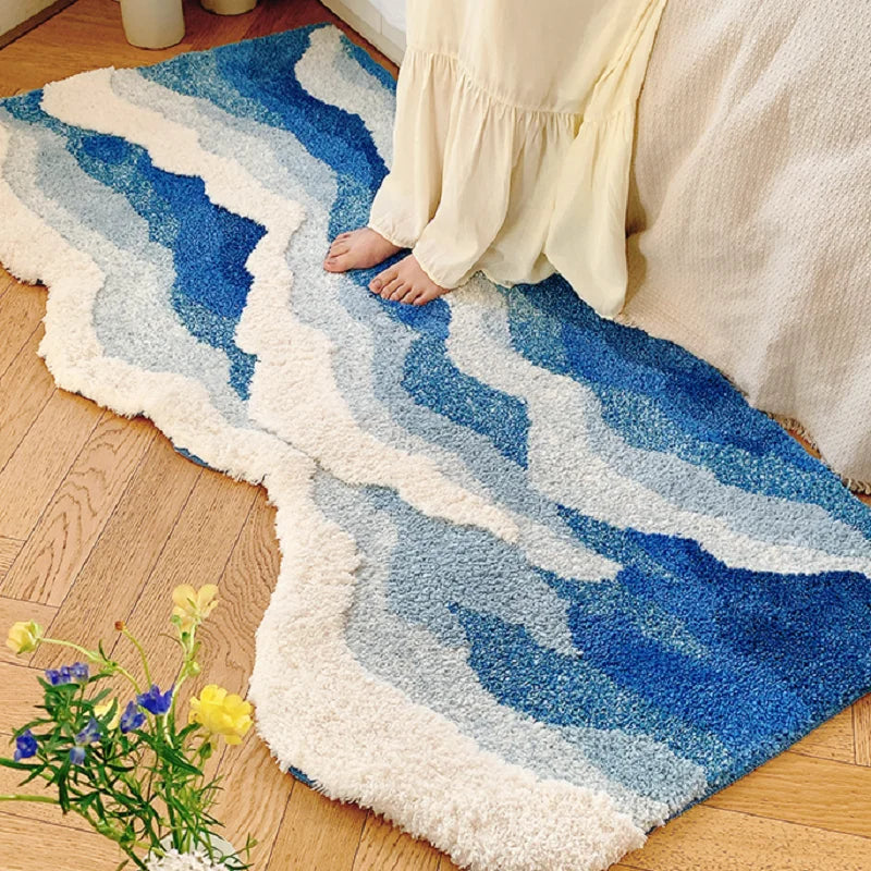 Blue Sea Pattern Tufted Rug