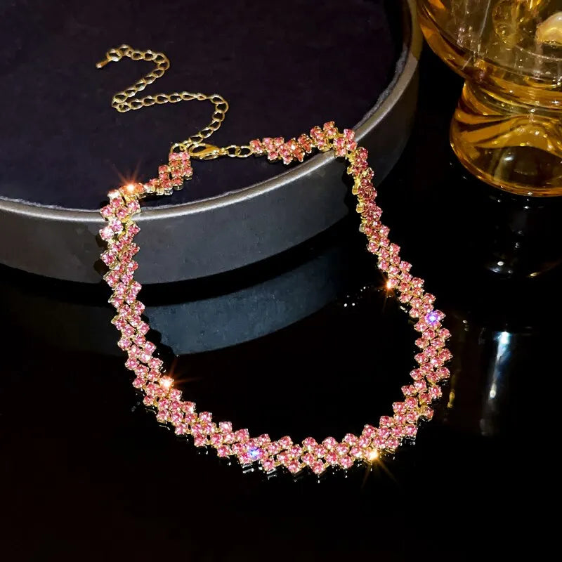 Rhinestone Choker Necklace for Women – Personalized Wedding & Party Jewelry