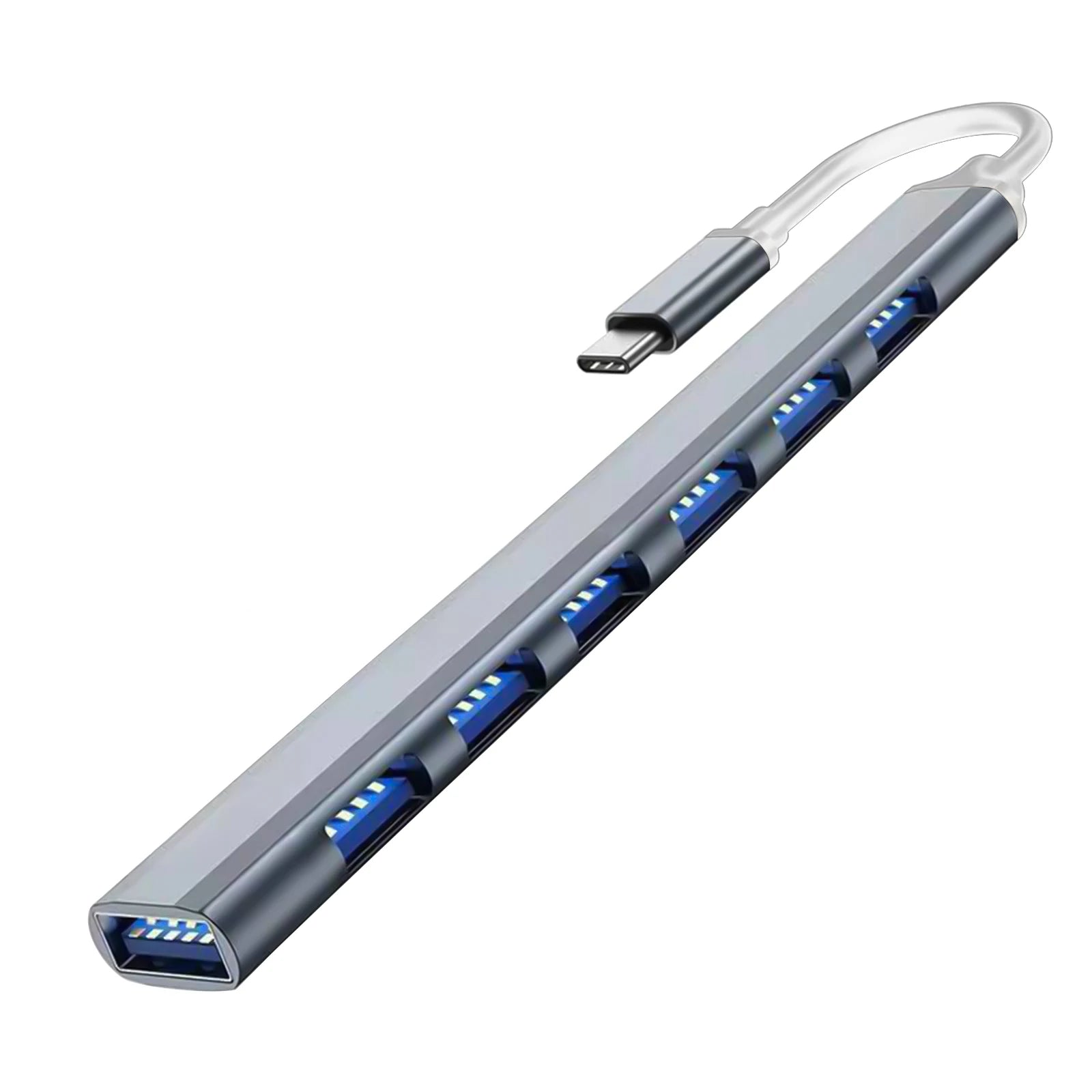 USB 3.0/2.0/Type C HUB Multiport High-Speed Splitter with 7 Ports (5Gbps) for PC.