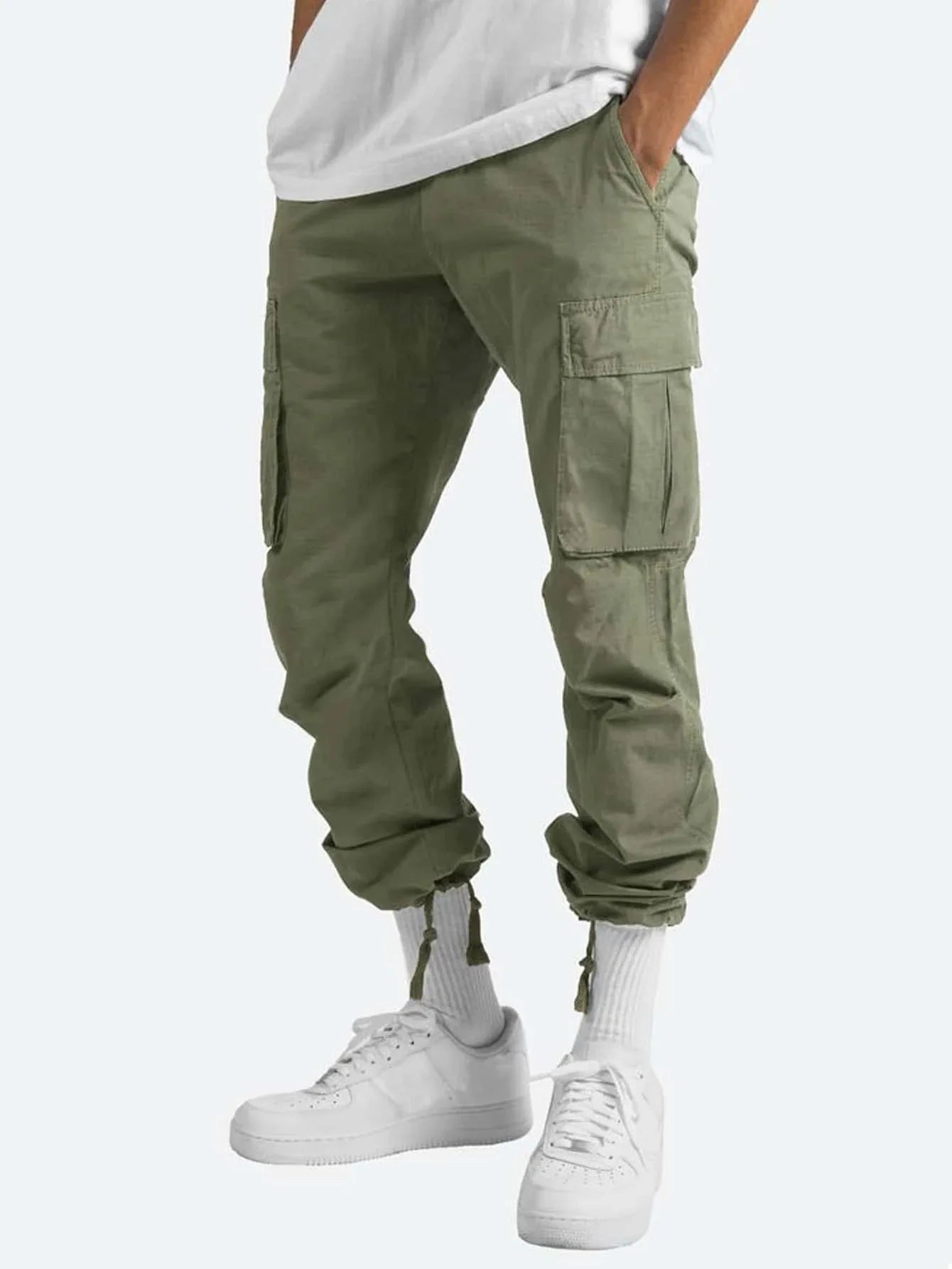 new men's cargo pants drawstring