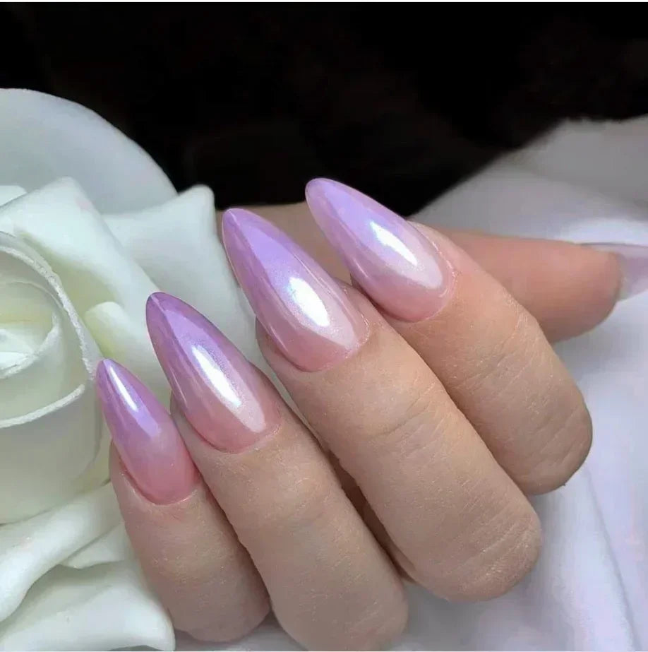 24Pc False Nails with Glue Almond Black Red Gradient Design Detachable Rhinestone Acrylic Fake Nail Long Stiletto Press on Nails