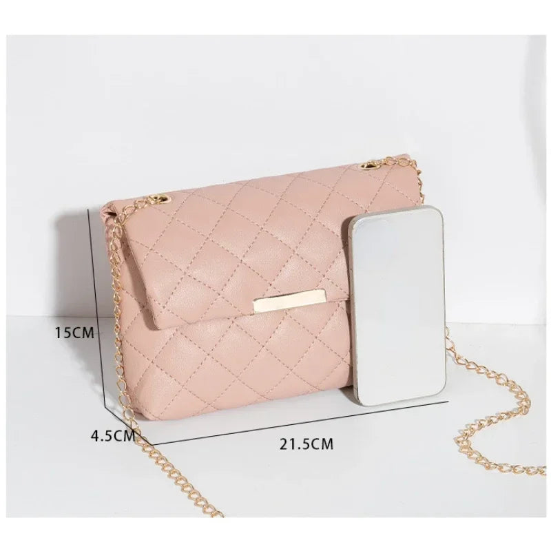 Lattice Women's Embroidered PU Leather Crossbody Phone Bag