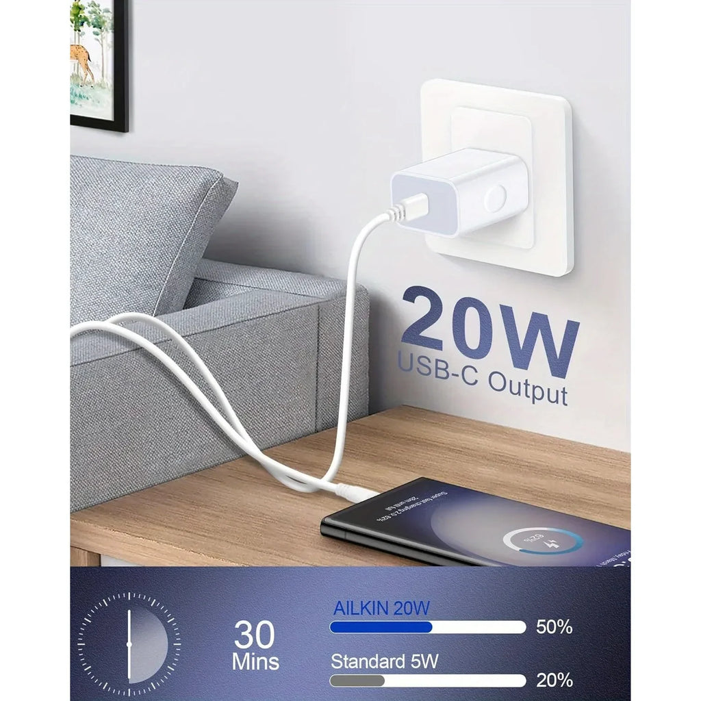 20W USB-C Charger: Fast PD 3.0 Power Adapter