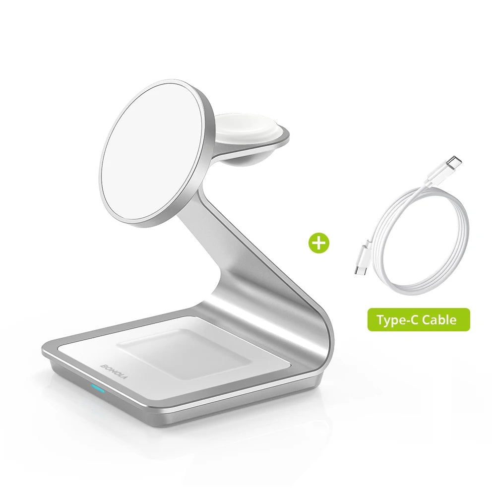 3-in-1 Wireless Charger for iPhone, Apple Watch and AirPods Pro