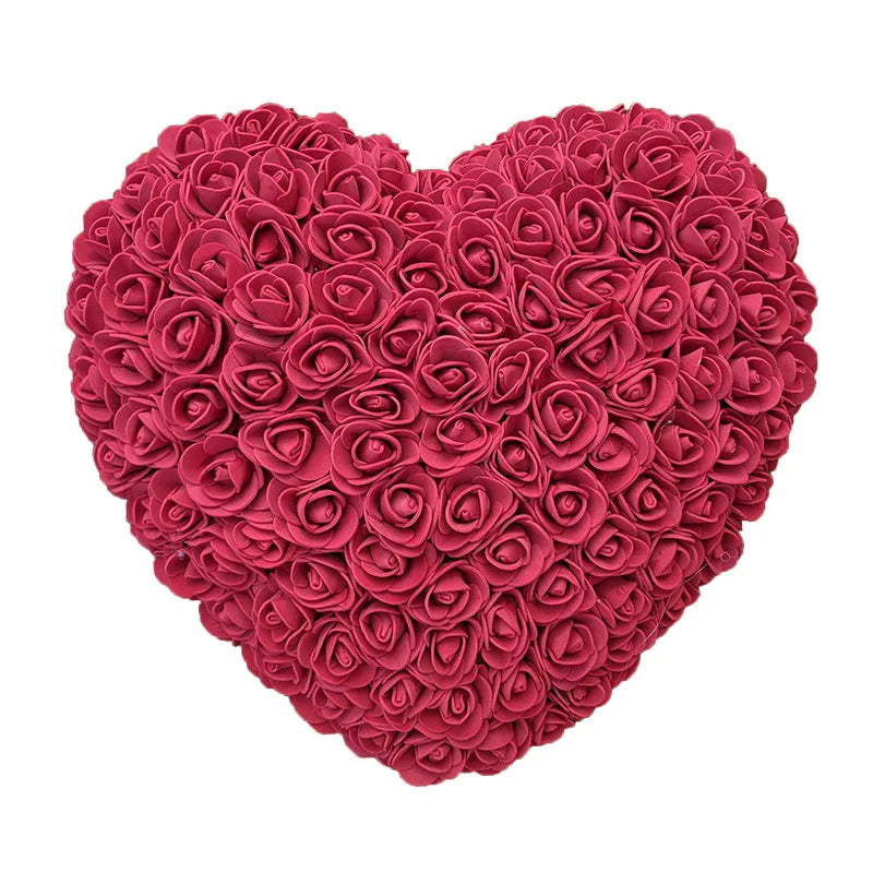 18cm Red PE Rose Heart Gift for Girlfriends - Ideal for Valentine's Day, Weddings, and Birthdays.