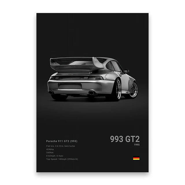 Famous Cars M5 918 GT3 G63 STO SLS Canvas Wall Art Poster