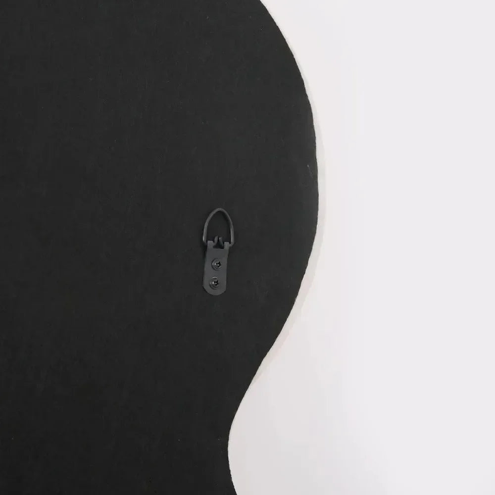 Modern Arched Full-Body Mirror with Lights and Flannel Frame