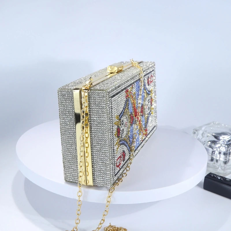 Queen of Hearts Card Clutch Novelty Purse