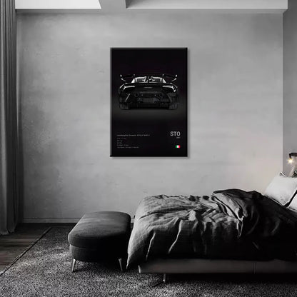 Famous Cars M5 918 GT3 G63 STO SLS Canvas Wall Art Poster