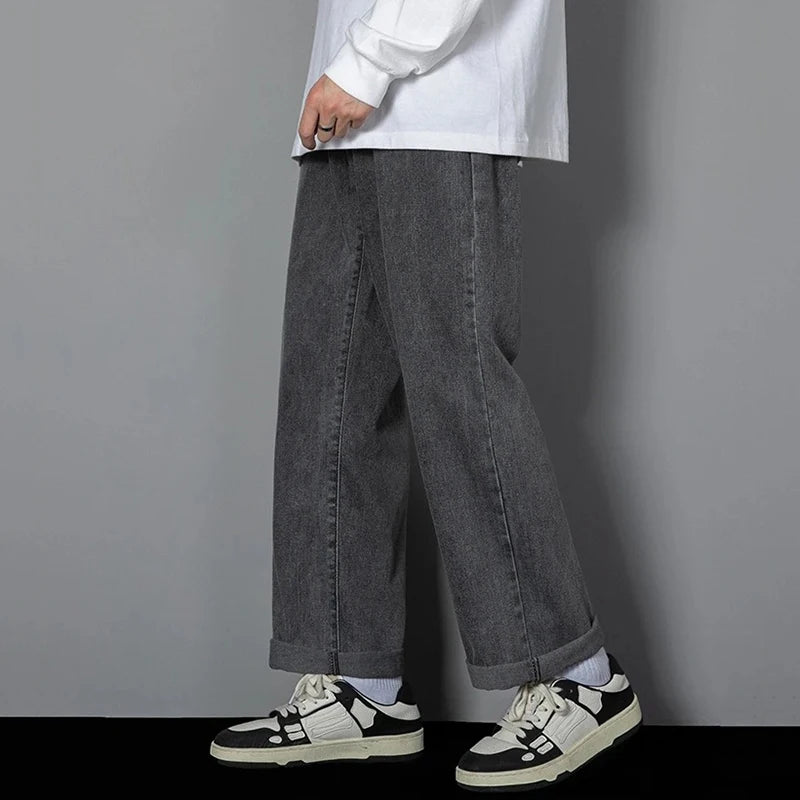 Men Simple Straight Jeans