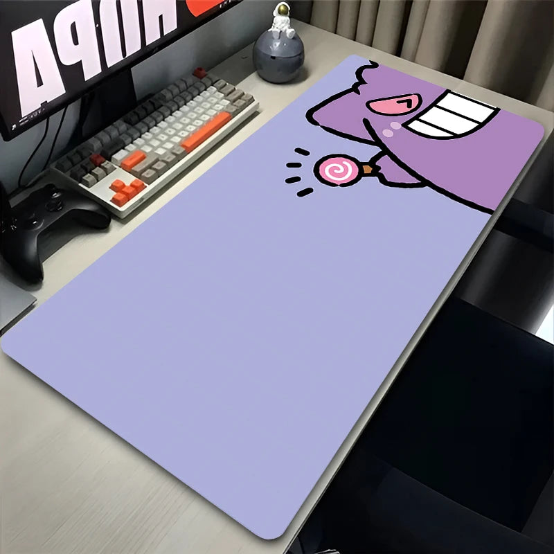 Purple Gengar Anime Mouse Pad XXL Gamer Mat Kawaii Desk Rug