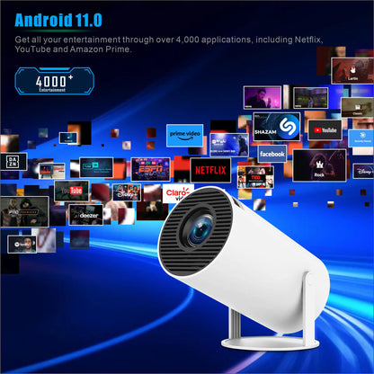 Projector HY300 PRO 4K Android 11 Dual Wifi6 260ANSI Allwinner H713 BT5.0 1080P 1280*720P Home Cinema Outdoor Projetor