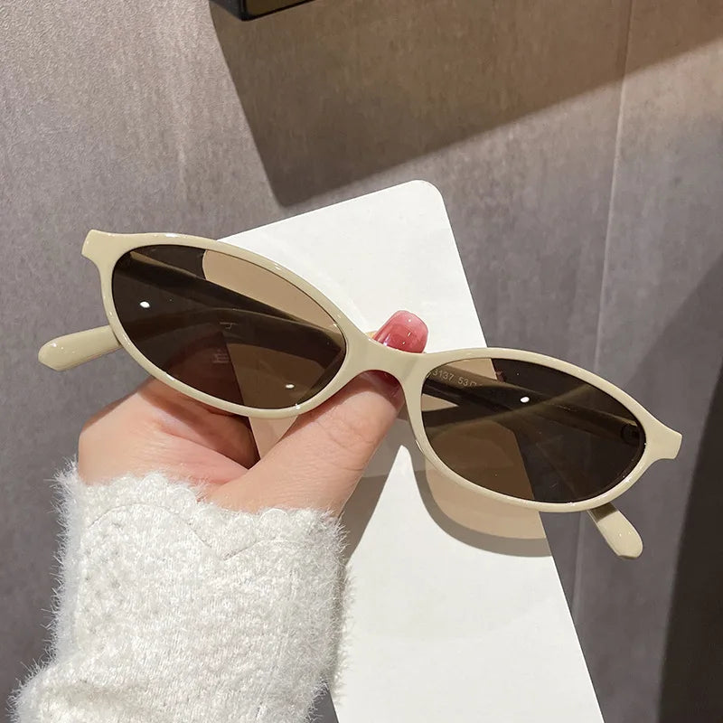 Trendy Retro Oval Cat Eye Sunglasses