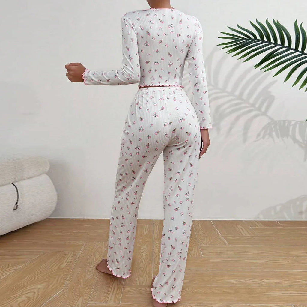 Women Floral Print Pajama Sets