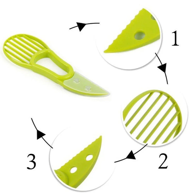 Avocado Slicer & Corer - 3-in-1 Fruit Peeler & Cutter Tool