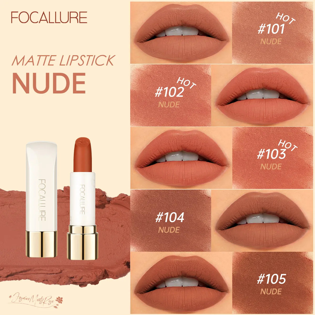 FOCALLURE Matte Lipstick Waterproof Lip Balm