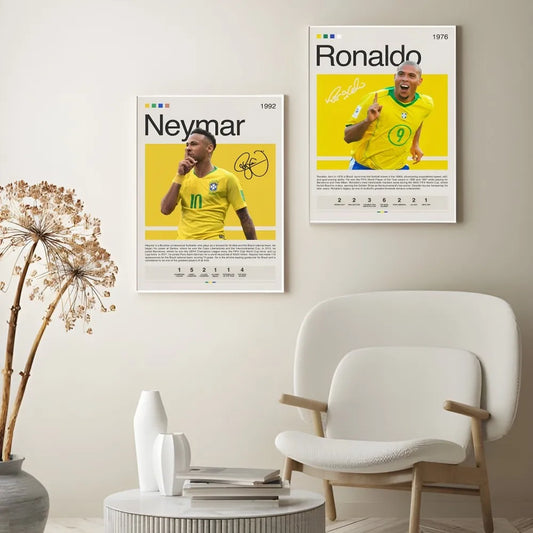 Soccer Icons of Brazil Wall Art