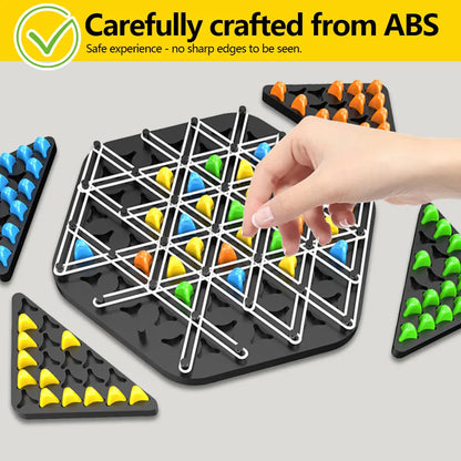 Interactive Chain Triangle Chess Game Set for Family Enjoyment