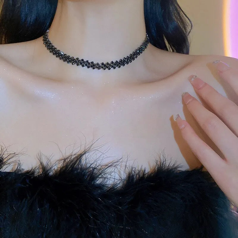 Rhinestone Choker Necklace for Women – Personalized Wedding & Party Jewelry