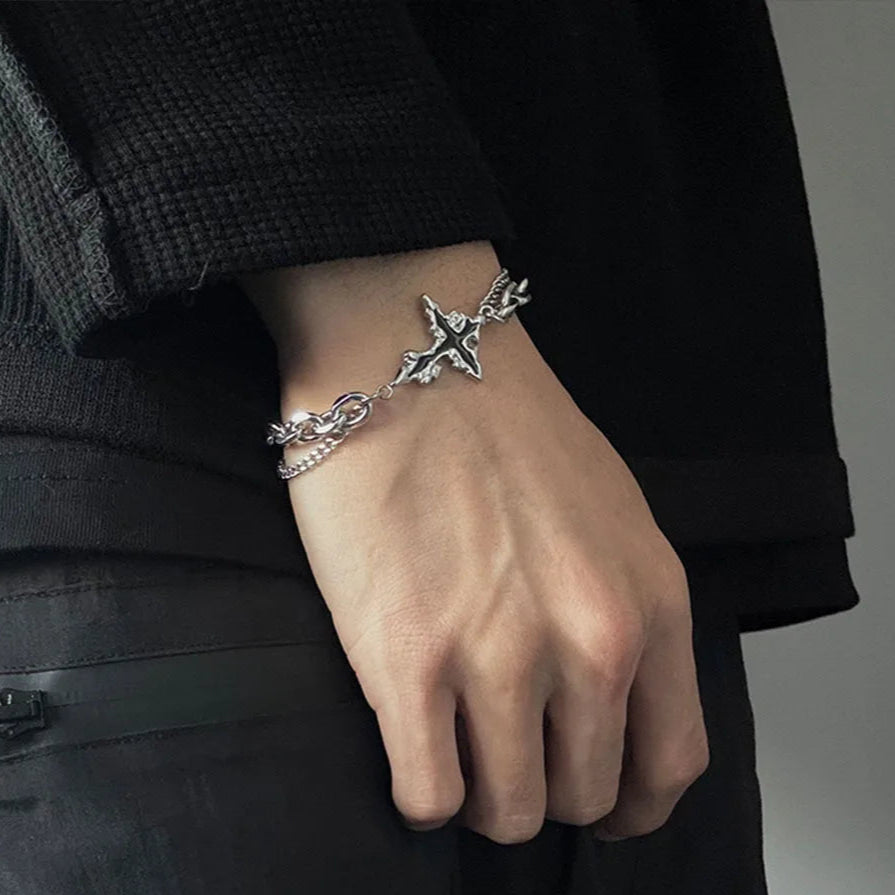 Men's Cross Flame Bracelet