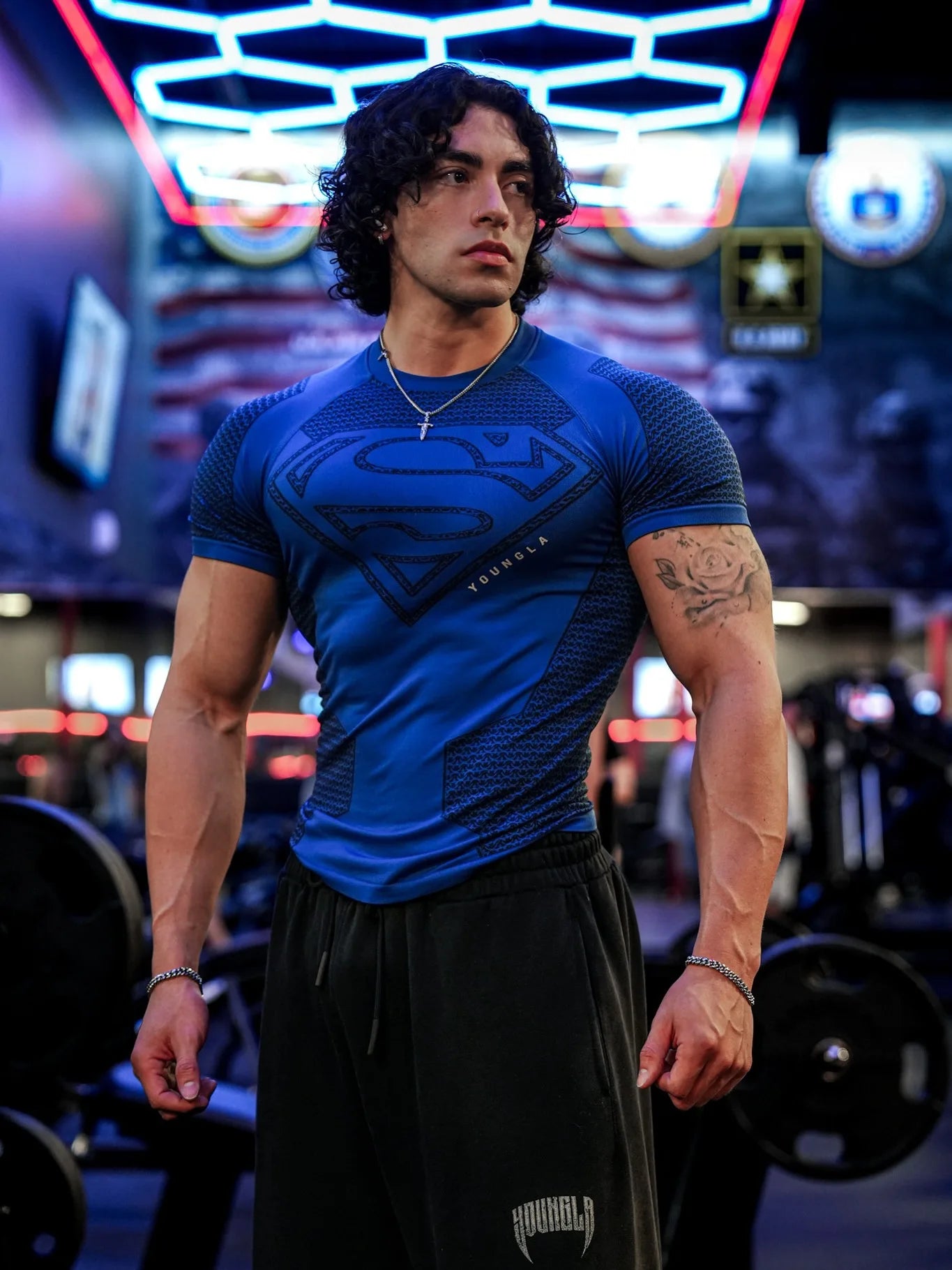 YoungLA X Superman compression Tees