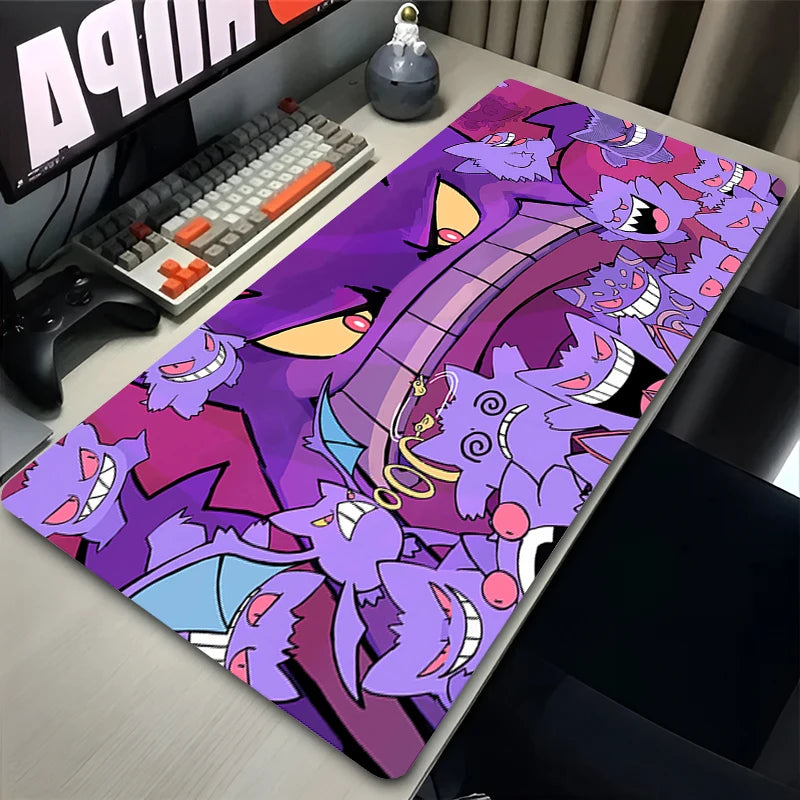 Purple Gengar Anime Mouse Pad XXL Gamer Mat Kawaii Desk Rug