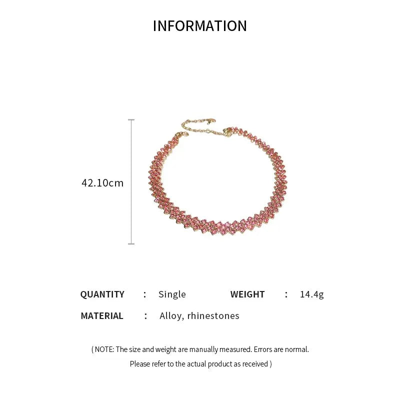 Rhinestone Choker Necklace for Women – Personalized Wedding & Party Jewelry