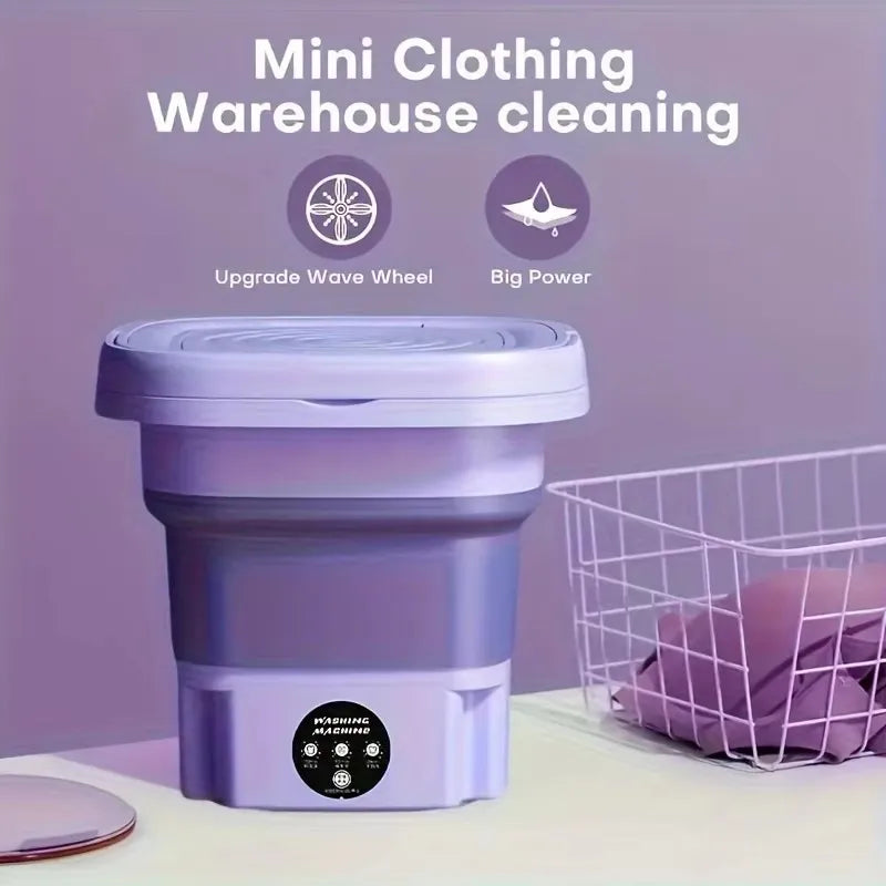 8L Portable Folding Washing Machine for Laundry