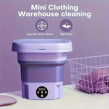 8L Portable Folding Washing Machine for Laundry