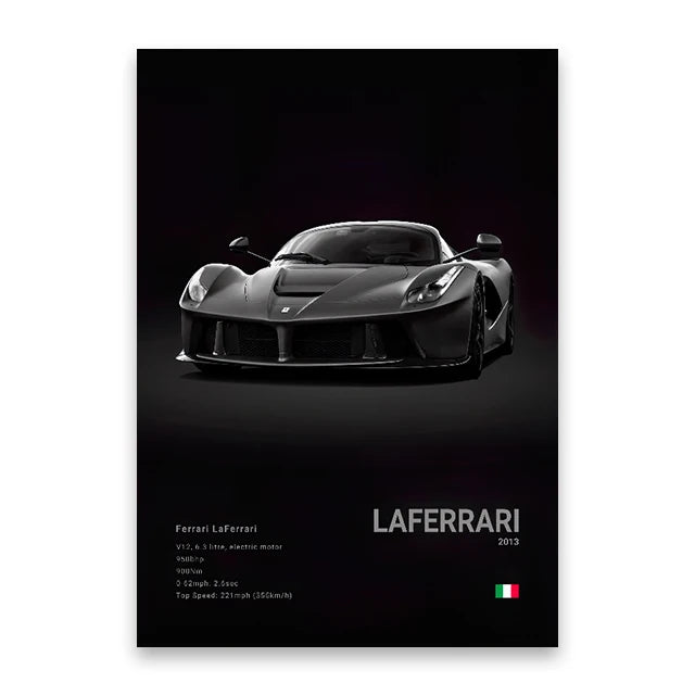 Famous Cars M5 918 GT3 G63 STO SLS Canvas Wall Art Poster