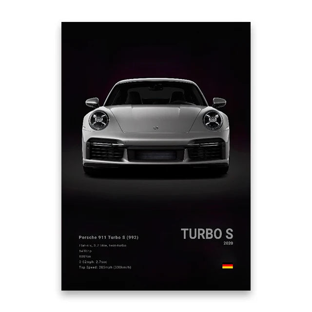 Famous Cars M5 918 GT3 G63 STO SLS Canvas Wall Art Poster