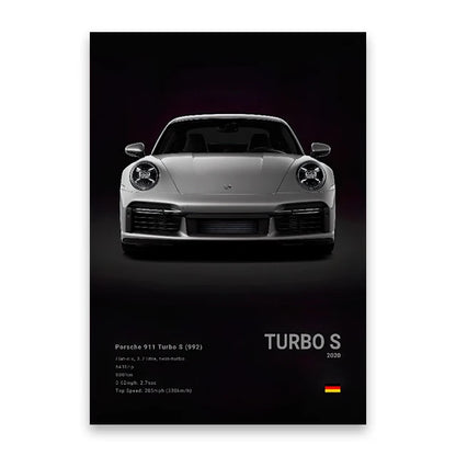 Famous Cars M5 918 GT3 G63 STO SLS Canvas Wall Art Poster