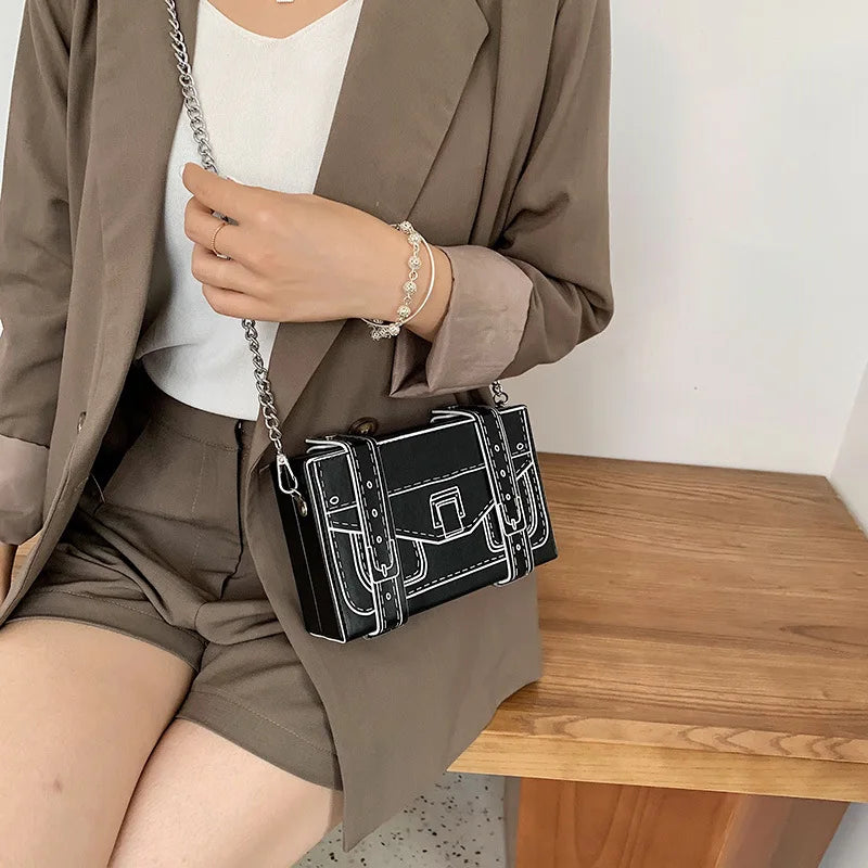 B&W Box Women's Casual Crossbody Bag PU Leather