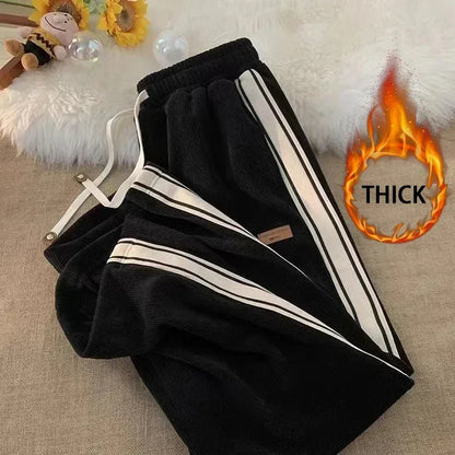 2025 Corduroy Striped Sweatpants Women