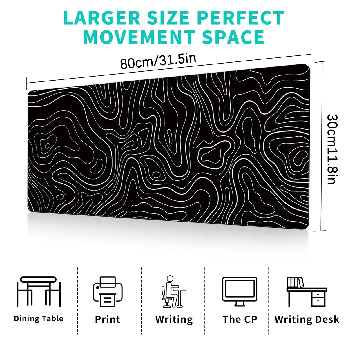 Gaming Mouse Pad Large Keyboard Pad 31.5 x 11.8in